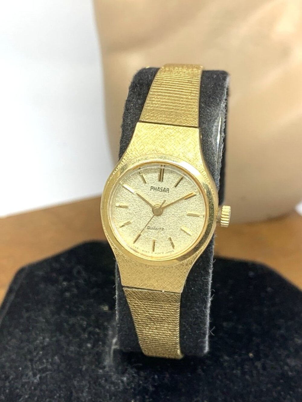 Pulsar Women's Watch Y481-1100 Vintage Quartz Gold Dial Stainless Steel 19mm